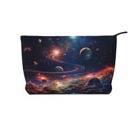 BOXILTD Parrots on Trees Makeup Bag - Soft Travel Makeup Bag, Compact Cosmetic Case with Zipper Closure Ideal for Essentials, Operating Planets, One Size