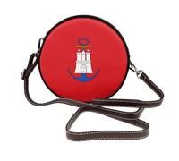 BOXILTD Peterborough Flag Shoulder Bag - Leather Crossbody Bags with Adjustable Strap, Perfect for Work, Travel and Shopping, Hamburg Flag, One Size
