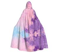 BOXILTD Pink graffiti Hooded Cloak for Men Women - Medieval Black Cape with Hood, Halloween Costume