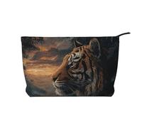 BOXILTD Pink graffiti Makeup Bag - Soft Travel Makeup Bag, Compact Cosmetic Case with Zipper Closure Ideal for Essentials, Mighty Tiger, One Size