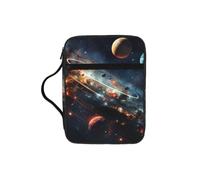 BOXILTD Planets in the Sky Print Bible Cover Bag with Handle for Men Women
