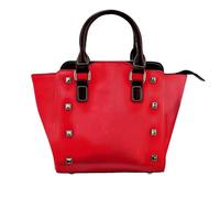 BOXILTD Pure red color Studded Handbag for Women - Women's Large Crossbody Bag Leather Handbag Suitable for Daily Travel, Black