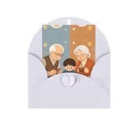 BOXILTD Rail Hobby Print Grandparents Day Greeting Cards Customizable