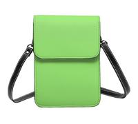 BOXILTD Solid Green Small Crossbody Bag for Women - Mini Over Shoulder Handbag Purse with Credit Card Slots, Cell Phone Purse, Black