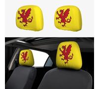 BOXILTD Somerset County Flag Car Headrest Cover - Stylish Headrest Protectors for Most Vehicle Models - Easy to Install, Pink, Black, Blue
