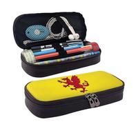 BOXILTD Somerset County Flag Leather Pencil Case - Multi Purpose Pencil Case With Zipper Closure A Cute Pen Holder Suitable For Work