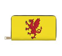 BOXILTD South Carolina Flag Leather Wallet for Men & Women - Long zipper wallet, Large Capacity Credit Card Holder Travel Purs, Somerset County Flag, One Size