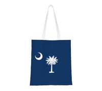 BOXILTD South Carolina Flag Tote Bag - Stylish Canvas Tote Bags for Women, Reusable Grocery Shopping Cloth Bag, South Carolina Flag, One Size