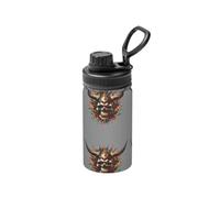 BOXILTD Spiked Skull Print Halloween 12oz Insulated Water Bottle | Show Off Your Spooky Halloween Vibe, Fun Themed Bottle For Outdoor Halloween Activities