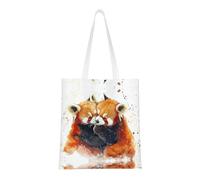 BOXILTD Splashing raindrops Tote Bag - Stylish Canvas Tote Bags for Women, Reusable Grocery Shopping Cloth Bag, Mischievous Little Panda, One Size