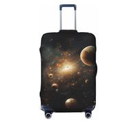 BOXILTD Star River Planet Travel Luggage Cover Protector - Suitcase Cover Protector Fit 18-32 Inch Luggage, Black, purple, red, Black, S