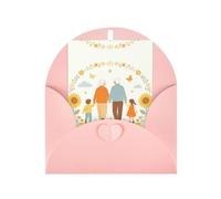 BOXILTD Sunny Clan Print Grandparents Day Greeting Cards Customizable