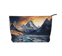BOXILTD Swan in the water Makeup Bag - Soft Travel Makeup Bag, Compact Cosmetic Case with Zipper Closure Ideal for Essentials, Spectacular Snow Mountain, One Size