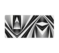 BOXILTD Swirl Grayscale Print Desk Mat, Floral Keyboard MousePad | Customizable Mousepad, Upload Your Own Photo Or Pick Floral Art Prints For Use