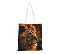BOXILTD The underwater world Tote Bag - Stylish Canvas Tote Bags for Women, Reusable Grocery Shopping Cloth Bag, The Lion's Gaze, One Size