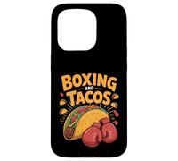 Boxing and Tacos Funny Sports Fiesta Food Lover Design Case for iPhone 15 Pro