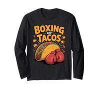 Boxing and Tacos Funny Sports Fiesta Food Lover Design Long Sleeve T-Shirt