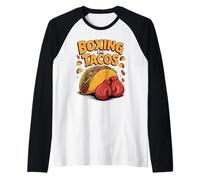 Boxing and Tacos Funny Sports Fiesta Food Lover Design Raglan Baseball Tee