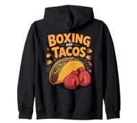 Boxing and Tacos Funny Sports Fiesta Food Lover Design Zip Hoodie