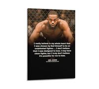Boxing Athlete Jon Jones Growth Inspirational Sports Poster to Fight for DreamsWall Art Canvas Poster Music Albums And Movies Decorative Painting for Living Bed Room 08x12inch(20x30cm) Frame-style