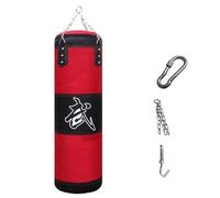 Boxing Bag 100X30cm Empty Boxing Sand Bag Hanging Kick Fight Punching With Chain Hook