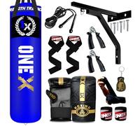 Boxing bag heavy duty punching bag Filled 5ft 4ft 3ft set, punch bag Kickboxing MMA Grappling Muay Thai Karate BJJ best punch bags equipment for Indoor or Outdoor boxing Training (BLUE, 5FT)