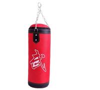 Boxing Bag Punch Sandbag Durable Boxing Heavy Punch Bag With Metal Chain Hook Carabiner Fitness Training Hook Kick Fight Karate Taekwondo Punch Bags(Red60cm)
