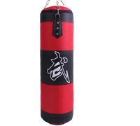 Boxing Bag Punch Sandbag Durable Boxing Heavy Punch Bag With Metal Chain Hook Carabiner Fitness Training Hook Kick Fight Karate Taekwondo Punch Bags(Red100cm)
