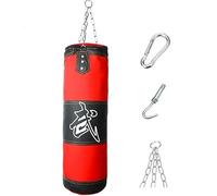 Boxing Bag Punching Bag For Boxing Training, Empty Hanging Sandbag, Fistfight Karate Fitness, With Metal Chain Hook Buckle Punch Bags(100cmred)