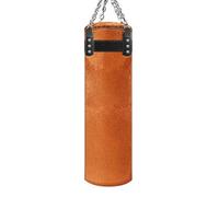 Boxing Bag Thickened Leather Sandbag Suede Hook Hanging Punching Bag Kicking Muay Thai Train Boxing Sand Bags Punch Bags(60cm suede)