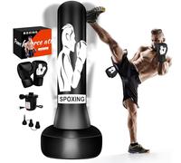 Boxing Bag with Stand,180cm Freestanding - Sturdy Punching Equipment for Grown-Ups - Tailored for Male MMA, Muay Thai, and Fitness Training - An Ideal Inflatable Kickboxing Bag Presented in a Gift Box