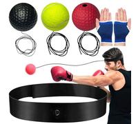 Boxing Ball, Boxing Ball - Head Mounted Elastic Boxing Trainer Reflex Ball - Fun and Safe Reflex Training to Improve the Speed of Reaction of the Fitness