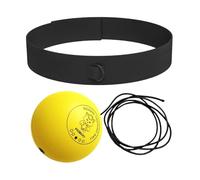 Boxing Ball On String - Head-Mounted Reflex Trainer Reaction Speed, Adjustable Breathable Headband 3 Difficulty Levels, 28g-50g Weighted PU Foam Balls, Durable MMA Gear Black For Men Women