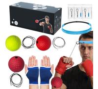 Boxing Ball with Headband, Boxing Training Ball with Headband, Children's Boxing Equipment Boxing Ball Game, Punching Training Ball for Adults to Improve Fighting Skills of Beginners