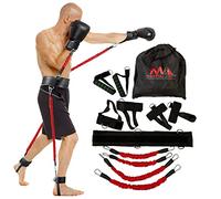 Boxing Bands, Boxing Resistance Bands, Full Body Resistance Band, MMA Training Equipment, Boxing Equipment, Punching Bands, 150 lbs Bands For Home Fitness Workout, Punching Resistance Bands (Red)