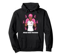 Boxing Black Woman Breast Cancer Awareness Fighter Pink Pullover Hoodie