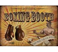 Boxing Booth Vintage Style Fairground Circus - Vintage - Style Metal Sign - 3 Sizes To Choose - Home Decor - Unique Gift (8” X 6” 200 X 150 mm)