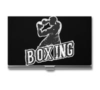 Boxing Boxer Business Card Holder Slim Case Metal