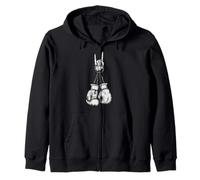 Boxing Boxer Mixed Martial Arts MMA Fighter Retro Vintage Zip Hoodie