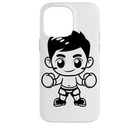 Boxing Boy Cartoon Style Self-Defense for Boys Case for iPhone 14 Pro Max