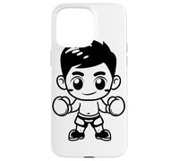 Boxing Boy Cartoon Style Self-Defense for Boys Case for iPhone 15 Pro Max