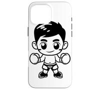 Boxing Boy Cartoon Style Self-Defense for Boys Case for iPhone 16 Pro Max