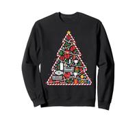 Boxing Christmas Tree Lights Xmas Boxer Womens Mens Kids Sweatshirt