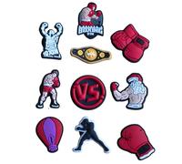 Boxing Clog Charms Box Shoe Clip Accessories Sports Fight Spar Gloves Wrestle Match (10 Pack Boxing)