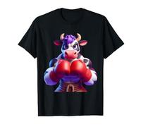 Boxing Cow Boxer Kickboxer MMA Fighter Martial Arts Combat Value Graphic T-Shirt