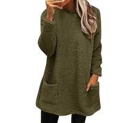 Boxing Day Bargains Winter Jumpers for Women UK Womens Winter Warm Sweater Winter Coat Thickening Plus Size Coat Jacket Casual Plus Size Lightning Deals of The Day (Green, XXXL)
