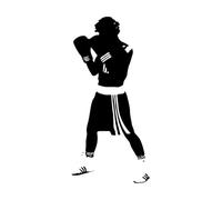 Boxing Fight Vinyl Wall Sticker Boxer Sports Wall Decal Boys Bedroom Home Decor Exercise Room Decoration Removable-S-27x57cm