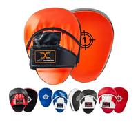 Boxing Focus Pads and Mitts Set - Hook & Jab Target Focus Mitts with Punching bag gloves - Hand Boxing Pads for MMA Muay Thai Kickboxing Martial Arts Karate Training (Orange/Black Focus Pads Only)