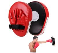 Boxing Focus Pads & Target Mitts for Kickboxing, Muay Thai, MMA & UFC Training - Ergonomic Hook & Jab Strike Pads for Men & Women(Black Red)