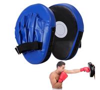 Boxing Focus Pads & Target Mitts for Kickboxing, Muay Thai, MMA & UFC Training - Ergonomic Hook & Jab Strike Pads for Men & Women (Black Blue)